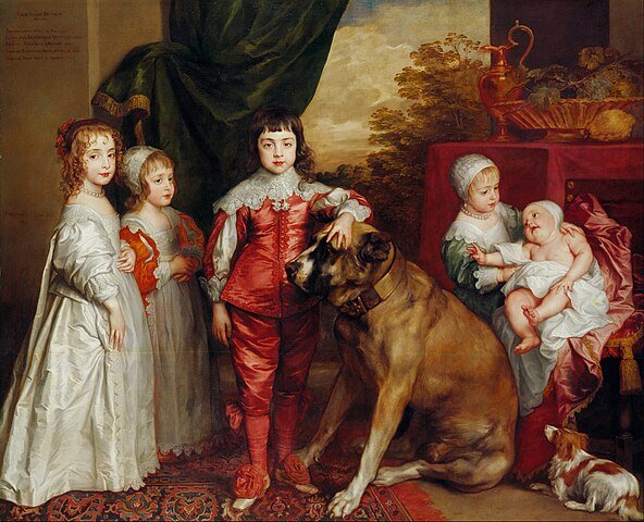 Les Cinq Enfants de Charles Ier réalisé par Anthony Van Dyck — 1637